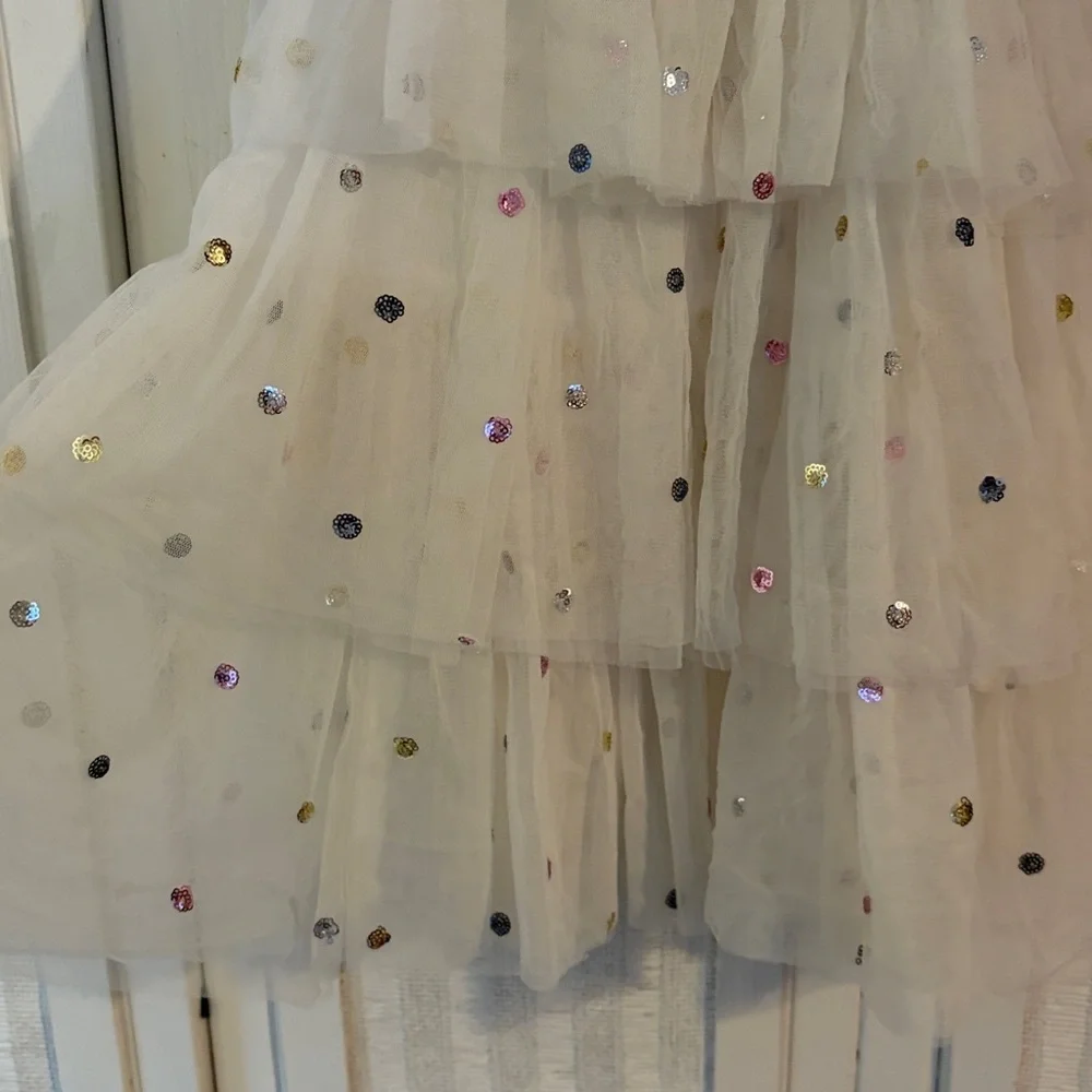 Meri Meri Sequin Tulle Angel Costume dress up size 5/6